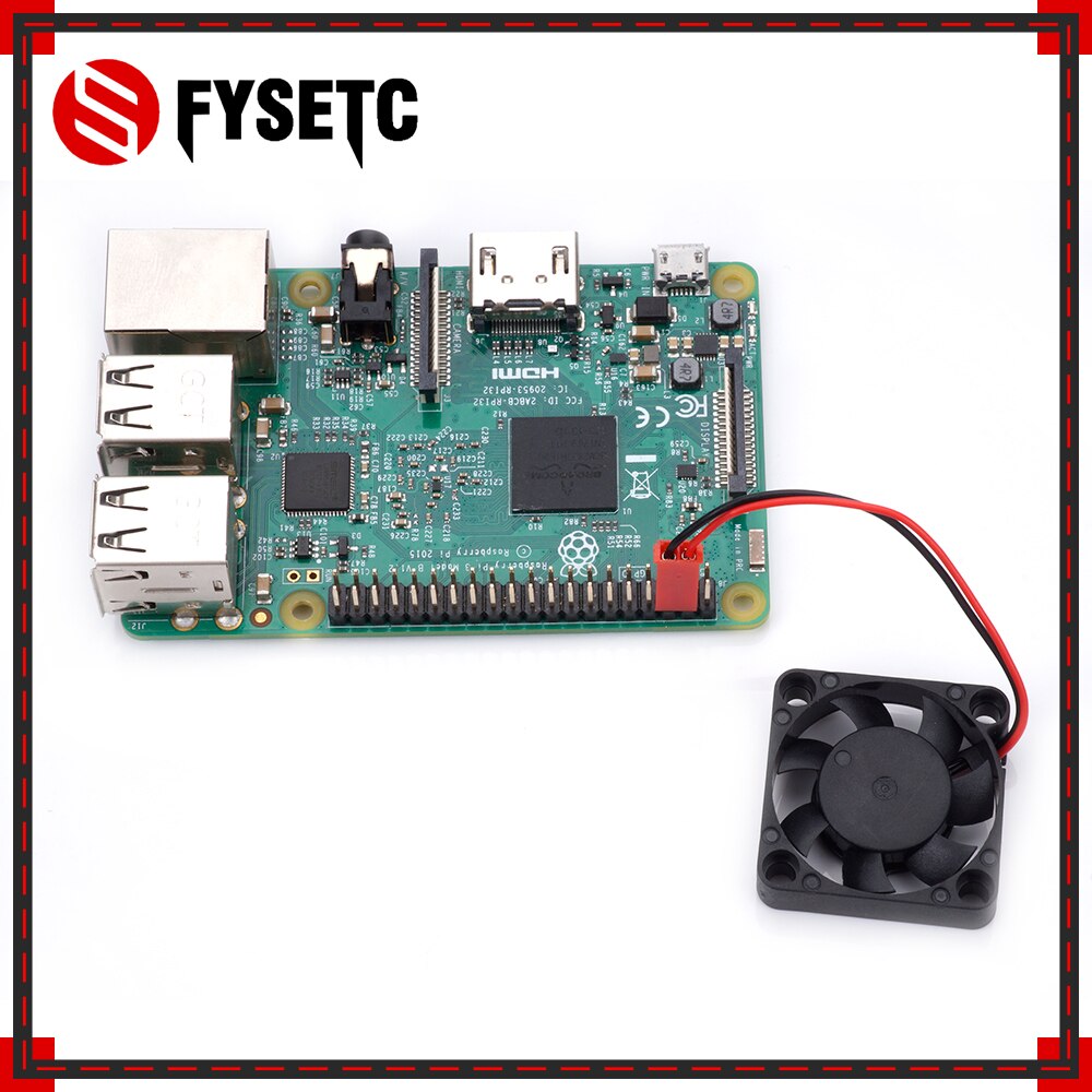 Raspberry Pi 3 Modelo B CPU ventilador de refrigeración 5V 2P ventilador sin escobillas 30*30*7 MM ventilador de refrigeración para RPI 3B +/2 para Orange Pi para carcasa NESPI