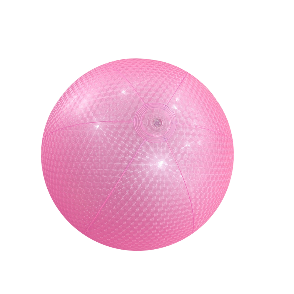 Pelota de playa inflable con perlas coloridas, adecuada para juegos de EN LA Piscina en la playa, 1 ud.: Transparente