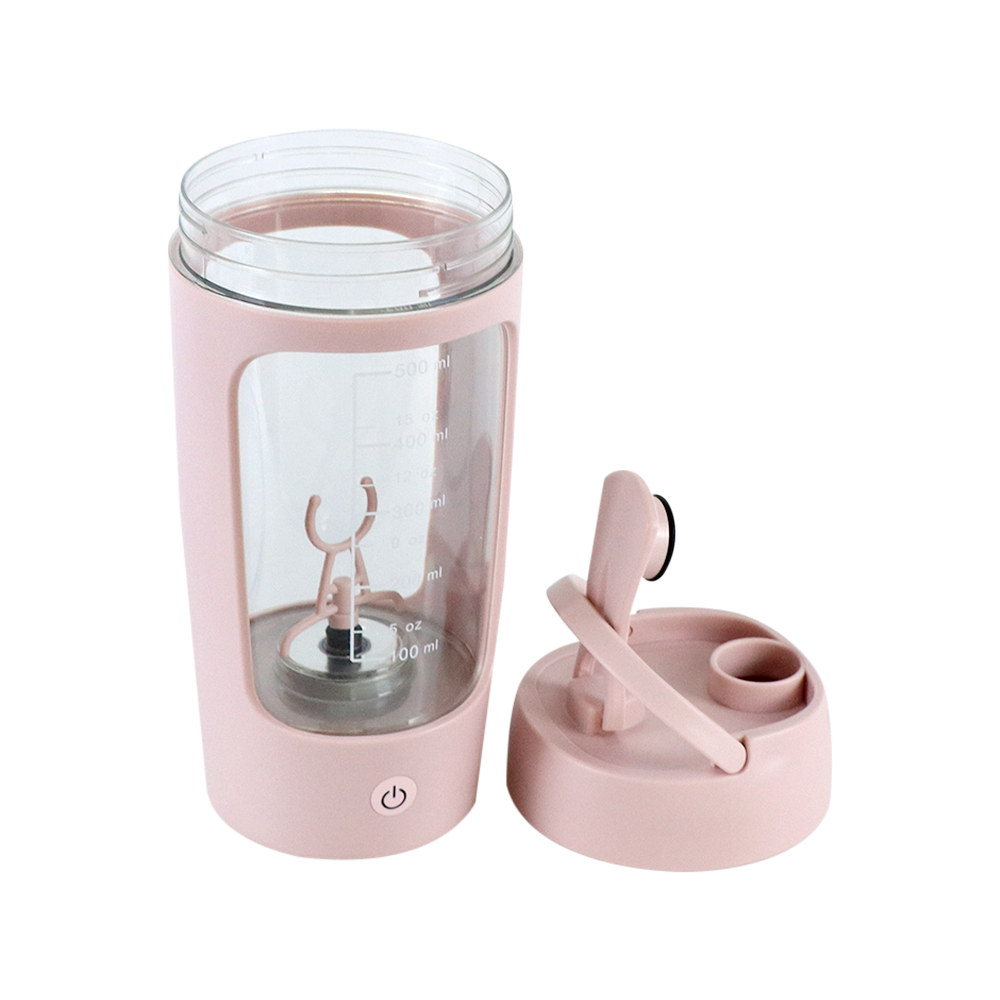 Botella coctelera de proteínas eléctrica USB de 650ml, taza de licuadora recargable portátil, tazas mezcladas multiusos de 650ml para entrenamiento físico
