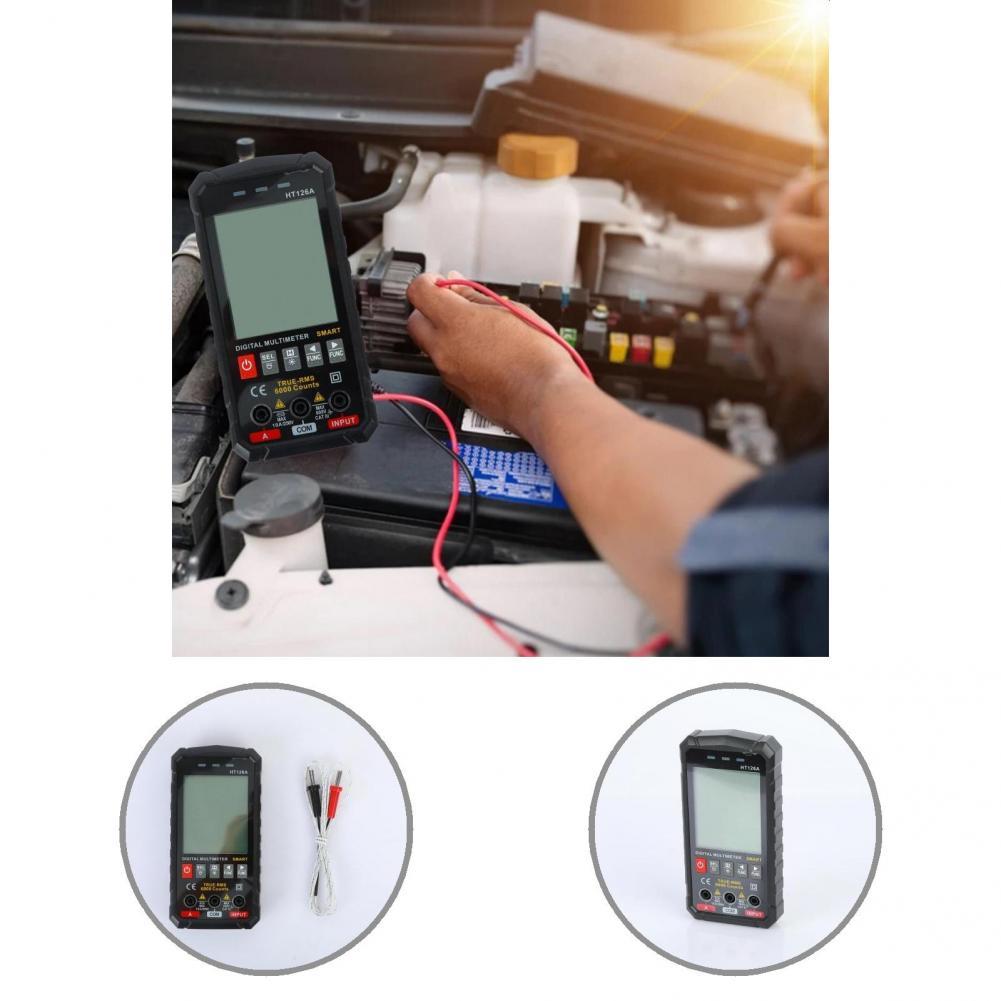 Black Compact Useful Smart Digital Multimeter Compact Universal Meter Dual Mode Operation for Voltage Test