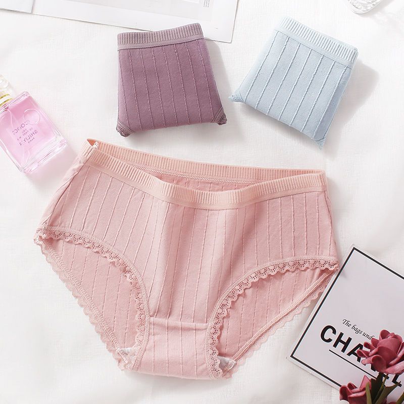 Teen Underwear Adolescent girls cotton briefs In the waist comfortable breathable non-trace ladies underwear