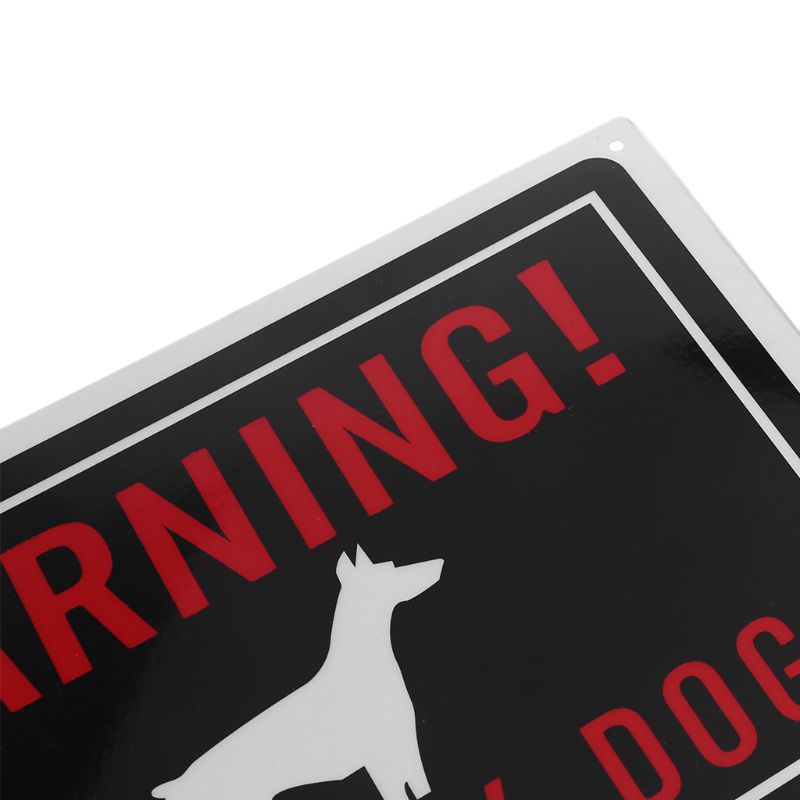 Indoor Outdoor Use 30x20cm Aluminum Warning Security Dog Sign for Fence Gates T3LB