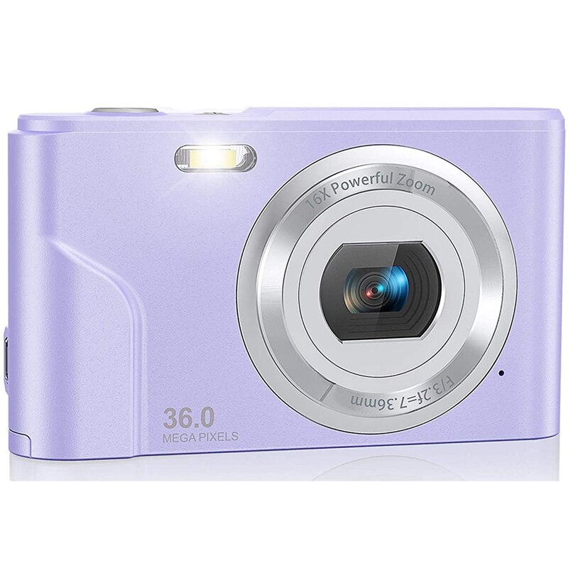 1080P 36.0 Mega Pixels Digital Camera with 16X Digital Zoom, LCD Screen, Portable Mini Cameras for Students Teens: Default Title