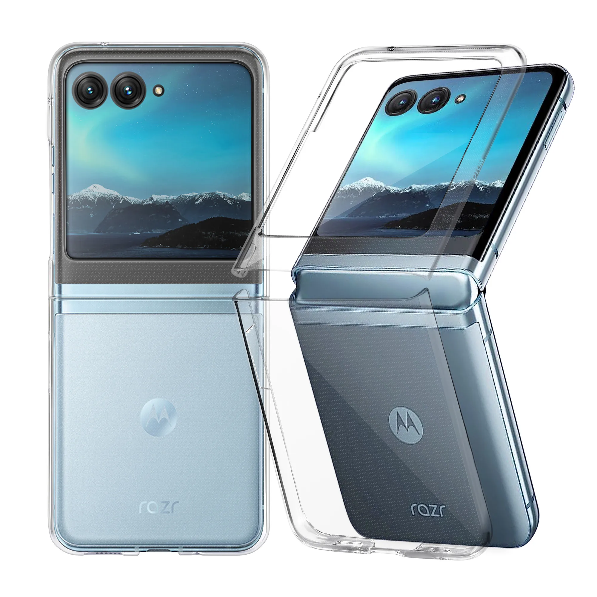 Étui rigide transparent pour MOTOROLA MOTO RAZR 40 60 Ultra Razr40 Plus Razr 50 ultra 2022 5G, Protection contre les chutes, housse de téléphone fine