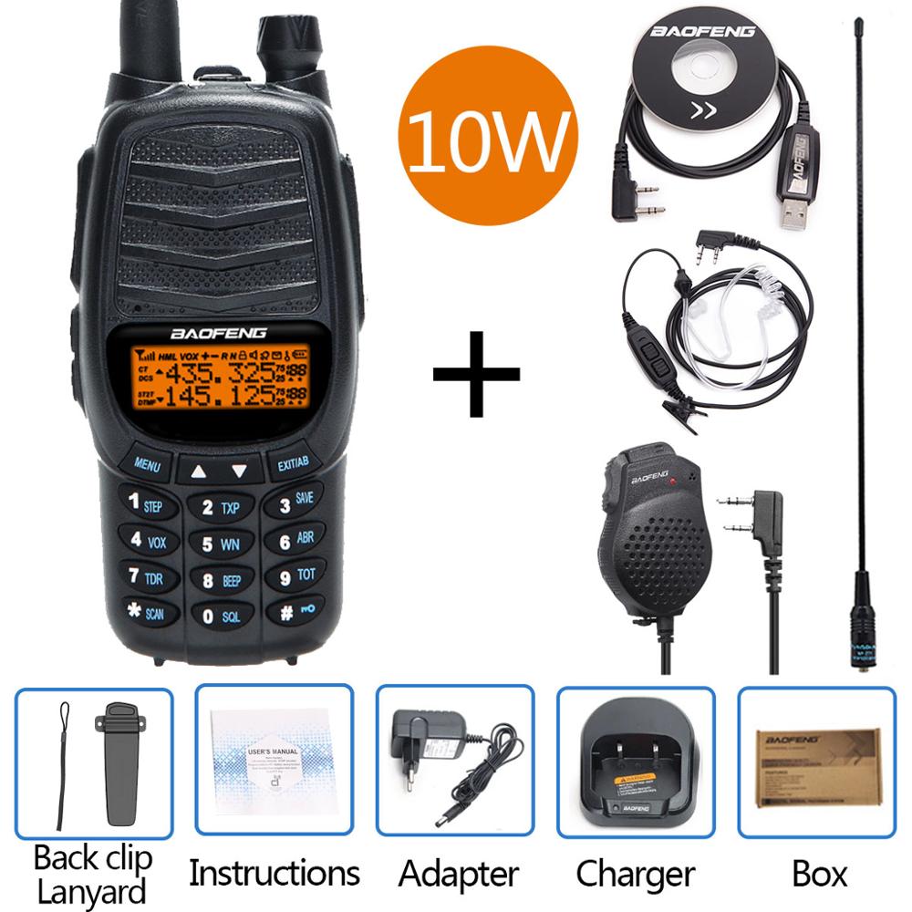 BaoFeng – walkie-talkie Portable 10W UV-X10 mAh 2-PTT double bande VHF UHF chargeur USB, émetteur-récepteur Radio CB 8800 UV-5R