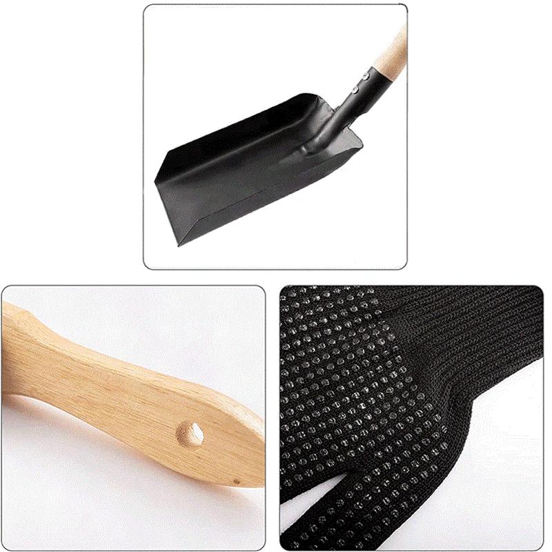 Fireplace Ash Shovel and Brush Set, Shovel and Hearth Brush, Fireplace Shovel and Brush Hearth Tidy Accessories Set