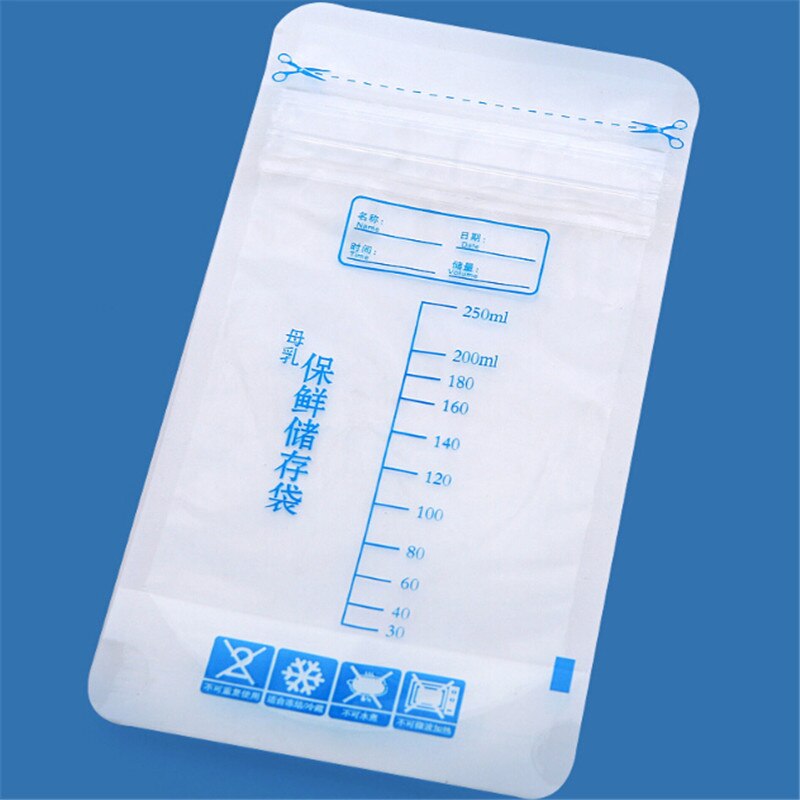 30 pieces Baby kids Feeding The breast milk preservation PC transparent thin Scale storage bag