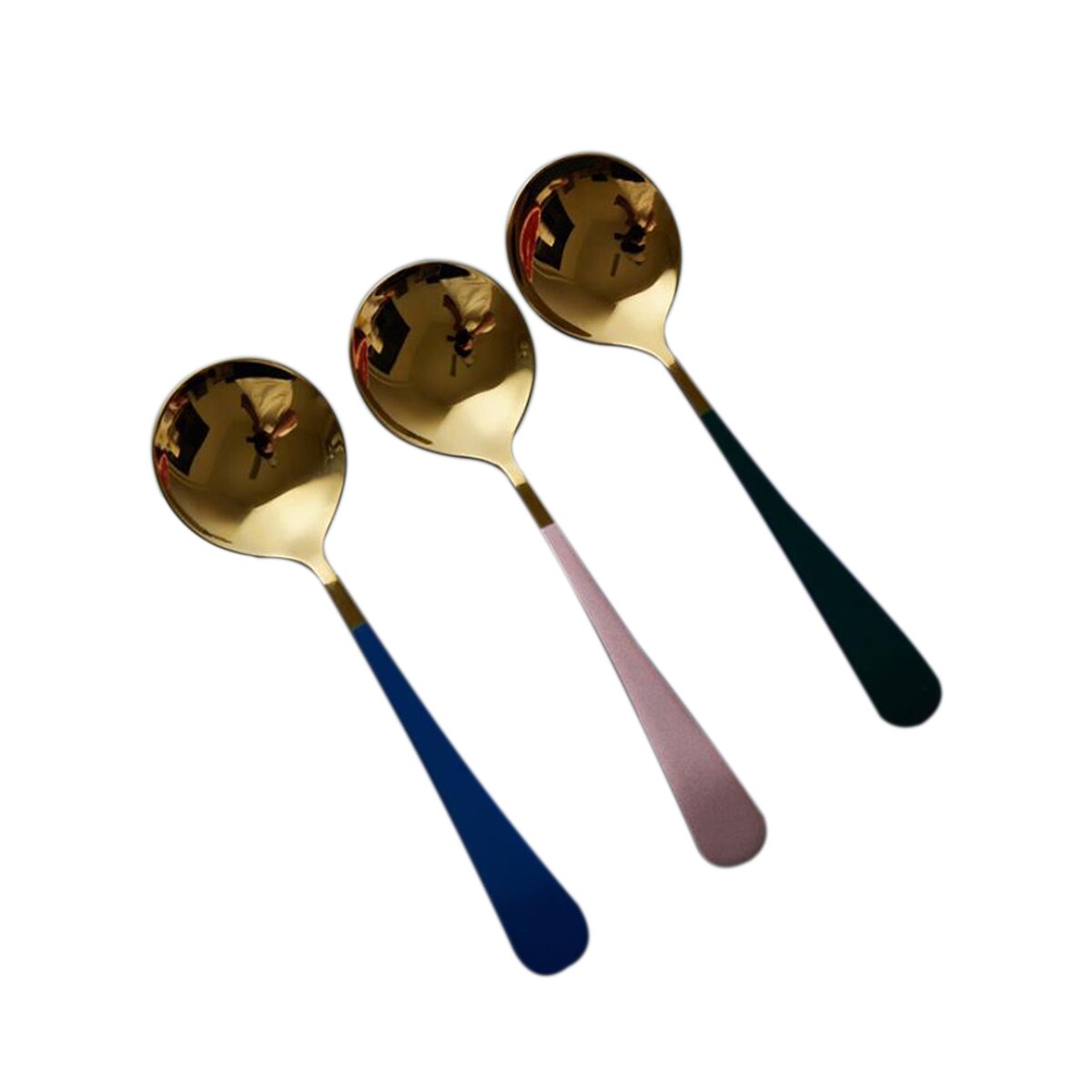 Large Soup Spoon, Stainless Steel Round Head Table Spoon Dinner Serving Accessories for Home Kitchen