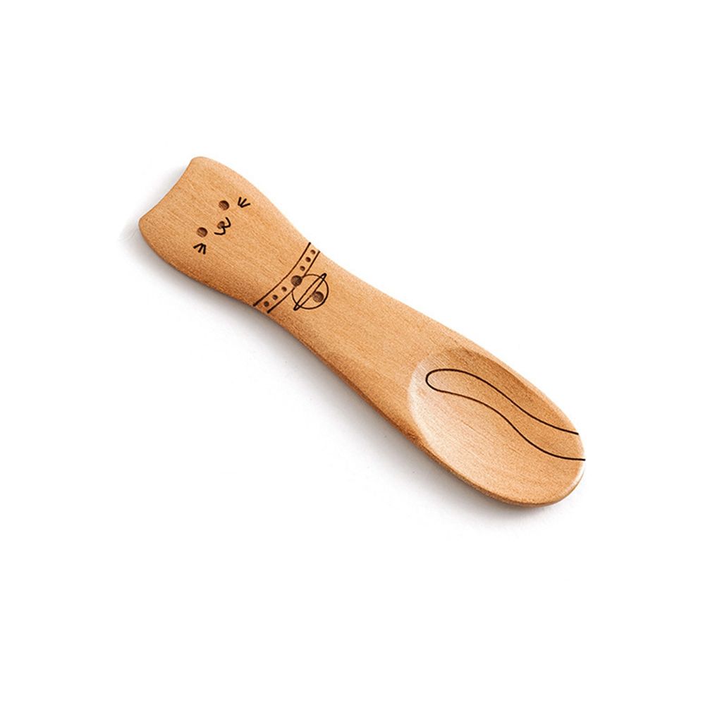 1PC Cute Cartoon Children Wooden Spoon Coffee Tea Soup Stirring Spoons Dessert Honey Cutlery Japanese Style Kitchen Tools: 5