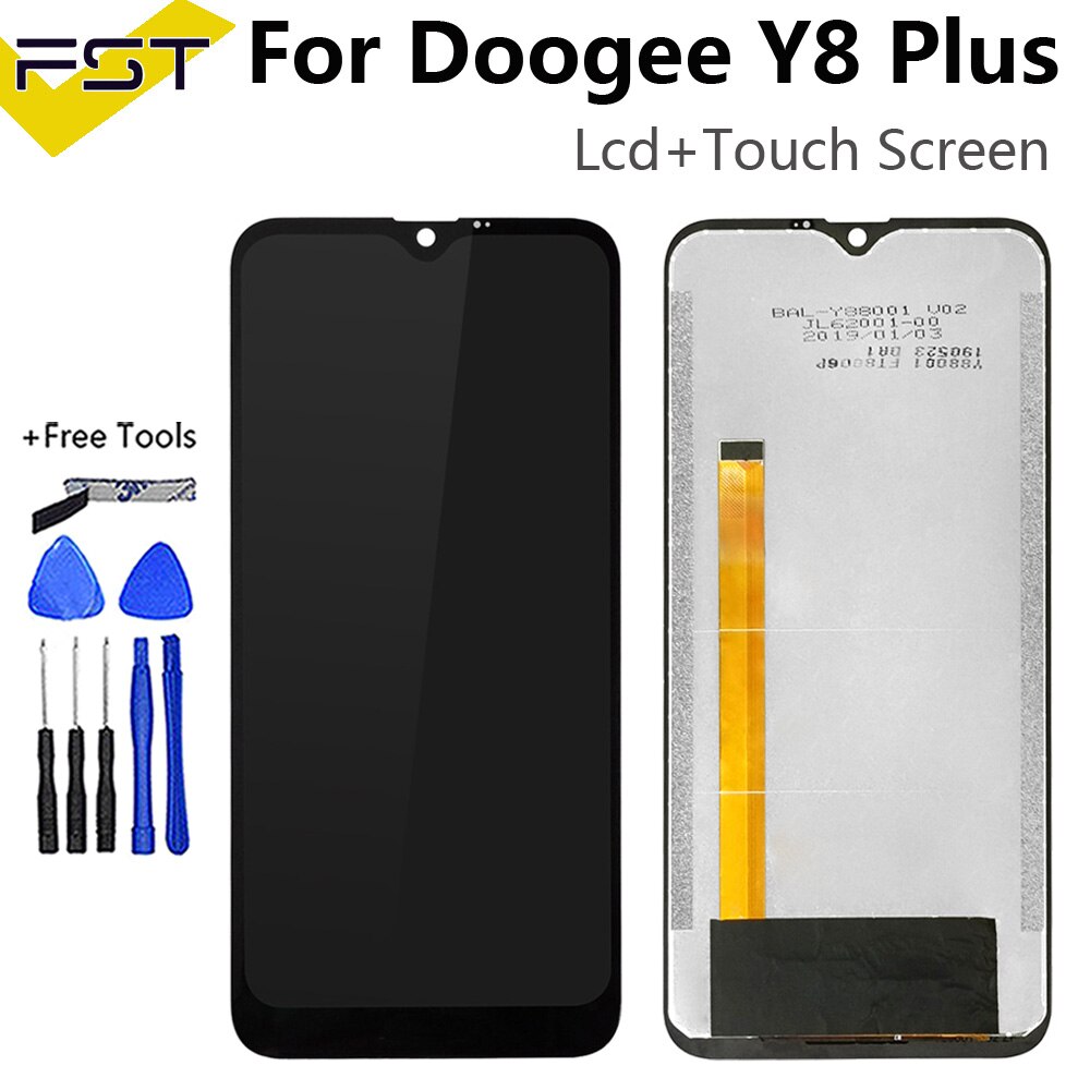 For Doogee Y8 Plus LCD Display and Touch Screen Digitizer Assembly Repair Parts And Adhesive Doogee Y7 Y9 Plus Y8 Y8C Display