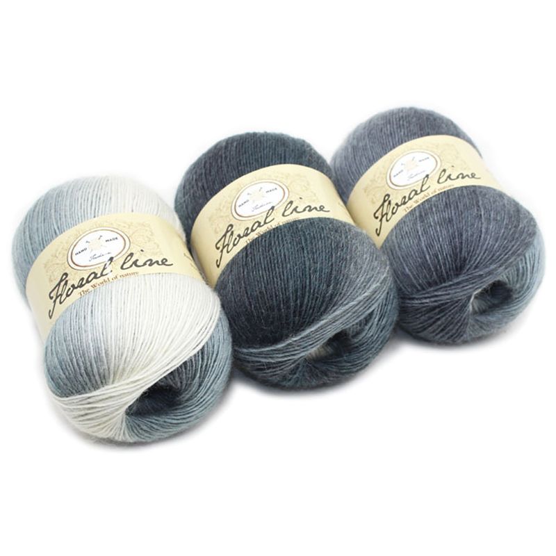 Soft Worsted Yarn Rainbow Gradient Colors DIY Baby Knitting Wool Shawl Scarf Crochet Thread Supplies: 20