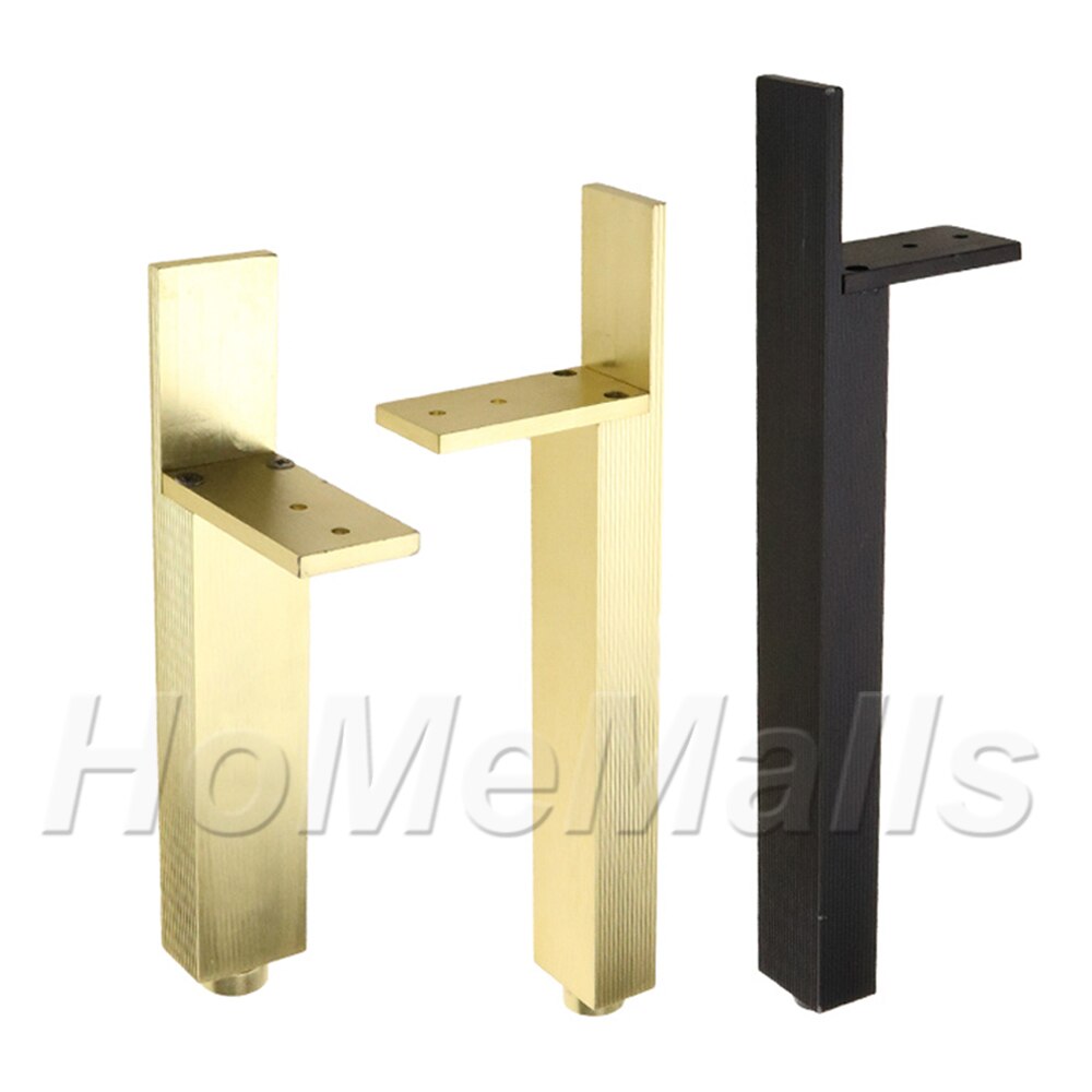 1pc Aluminium Alloy Furniture Legs For Sofa Leg Tea Table Support Leg Cabinet Foot Metal Furniture Feet Hardware Black Gold