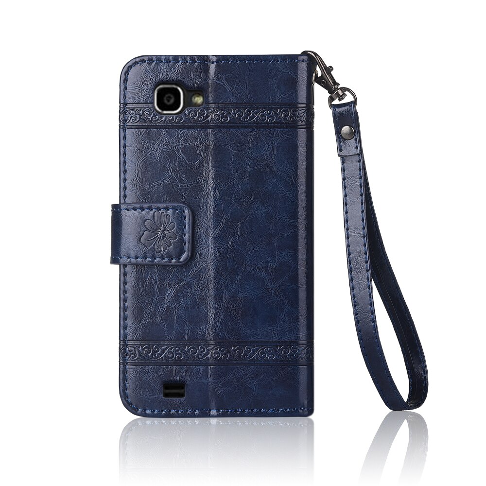 Vintage portemonnee flip case voor dns  s4505 s4505m case met riemstandaard luxe pu leren hoes fundas