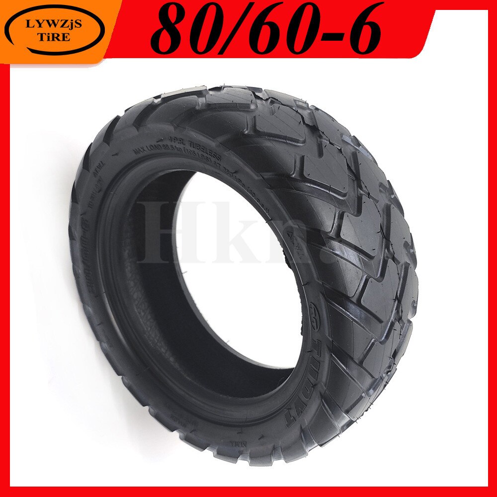 80/60-6 Tire Tubeless Vacuum Tyre for Curuss R10 Electric Scooter Go Karts ATV Quad Anti-skid Off-road Thick Tires