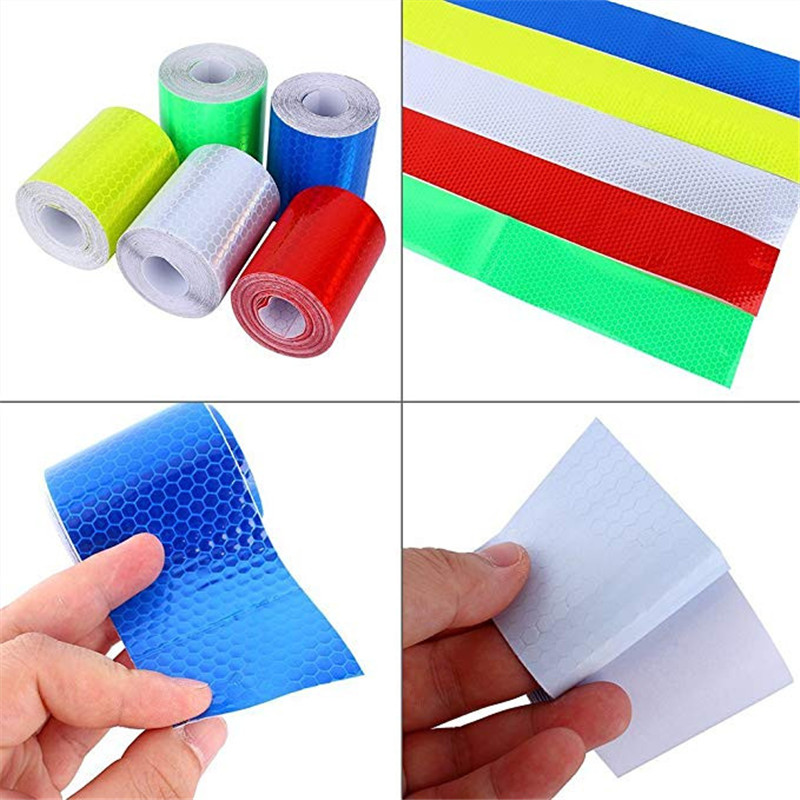 Pegatinas decorativas para escaleras de 5cm x 3m, cinta adhesiva blanca, roja, amarilla y azul para bicicleta, pegatina decorativa de pared