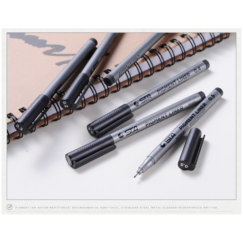 0,05-0,8mm Marker Stifte Weich Farbe Stift Für Skizze Zeichnung künstler skizze kugelschreiber einstellen Comic Handschrift Öl Marker stift dicke