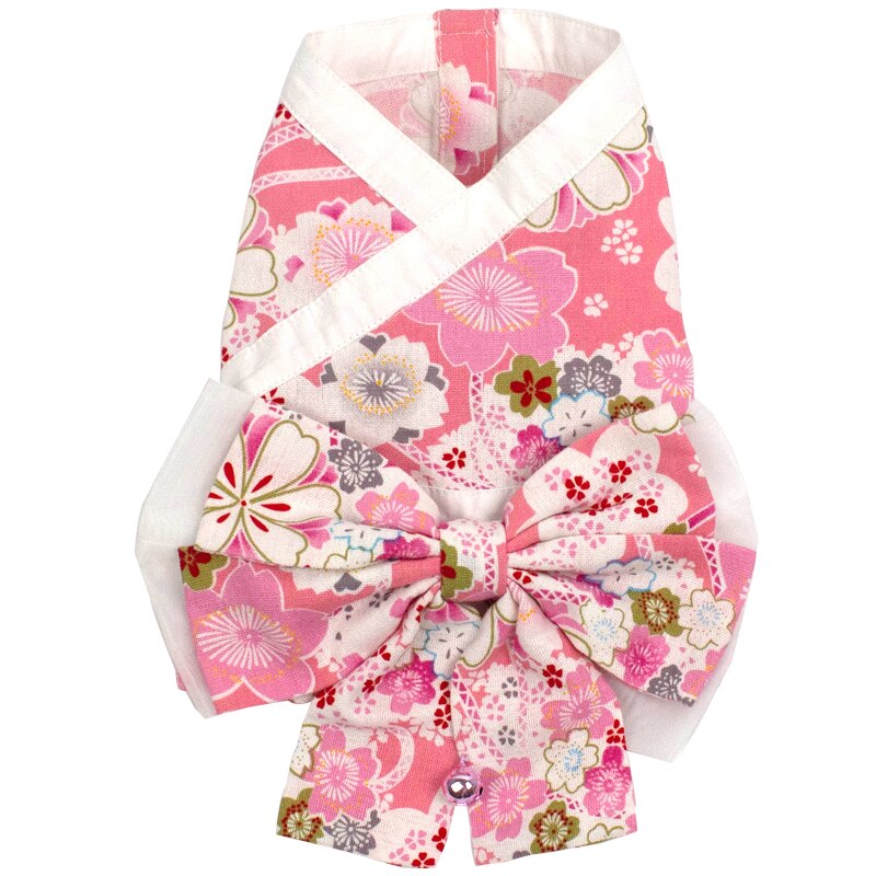 Robe Style japonais pour chien, jupe pour chat, Chihuahua, Yorkshire, Terrier, poméranien, Shih Tzu, vêtement pour chien: Rose / M