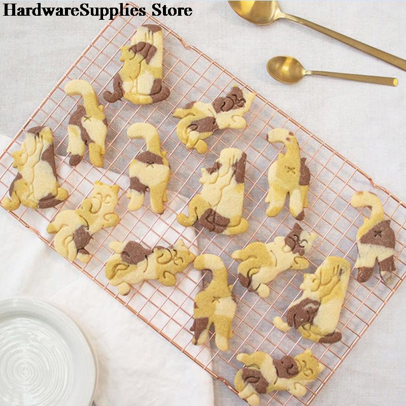 Molde para cortar galletas con forma de culo de gato, cortadores de sello de galletas hechos a mano, utensilios para hornear, suministros de cocina para fiestas