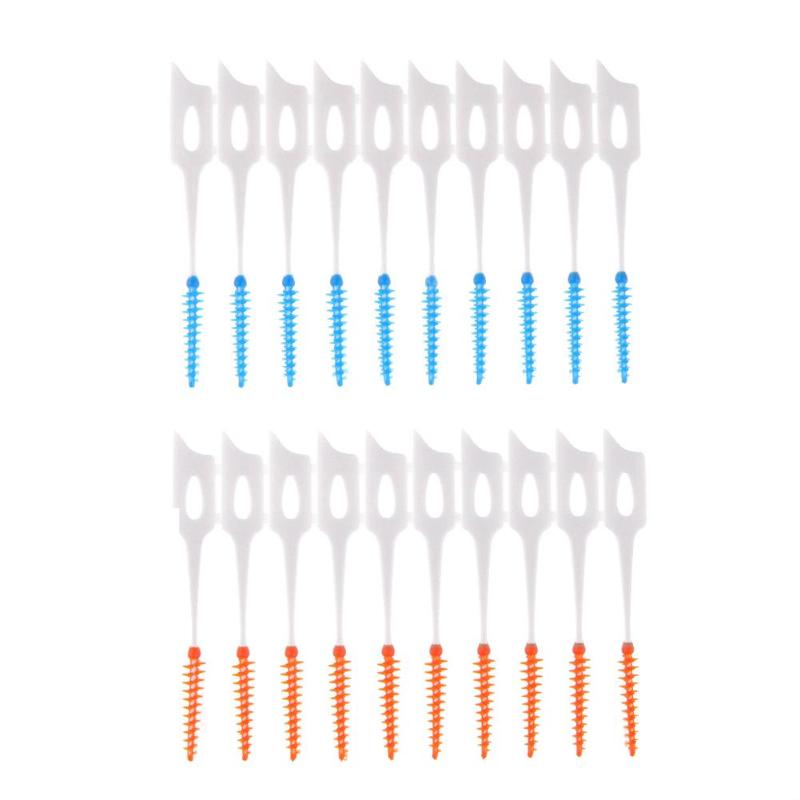 80pcs/pack Push-Pull Interdental Brush Gum Interdental Brushes Orthodontic Wire Brush Toothbrush Oral Clean Toothpick