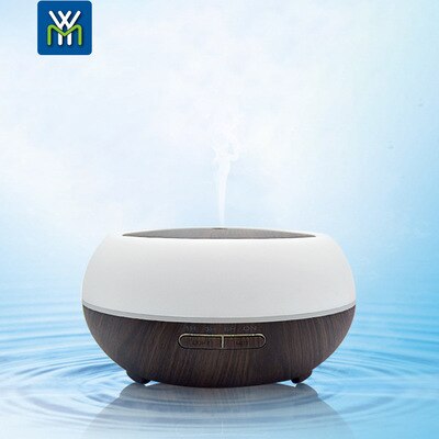 KBAYBO 400ML Smart Wifi Wireless Air Humidifier Aroma Essential Oil Diffuser with APP Remote and Voice Control for Home Yoga: dark wood grain / UK