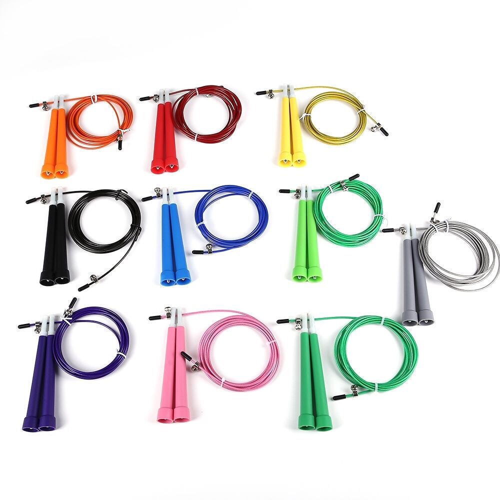 Crossfit fast Jump Rope Skip Speed skipping Ropes with Extra Speed Cable Ball Bearings Home Gym Training