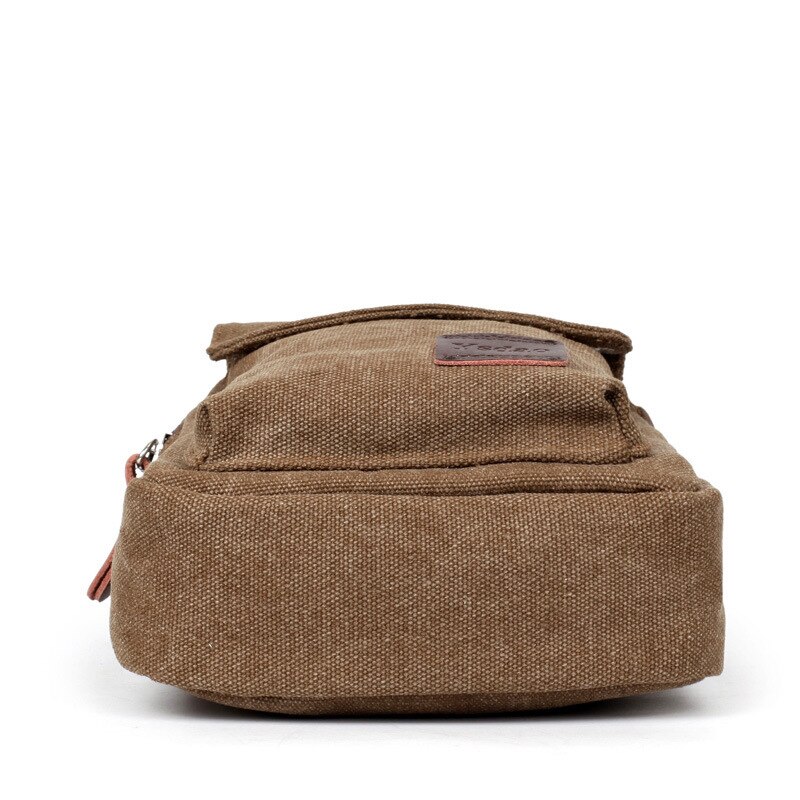 Männer Kleine Brust Schlinge Tasche Reise Wandern Kreuz Körper Bote Schulter Solide Männer Leinwand Tasche