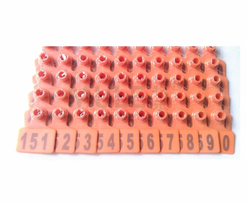 1 Juego de números 0-100 /101-200 / 201-300/ 301-400/ 401-500, etiqueta para oreja de animal