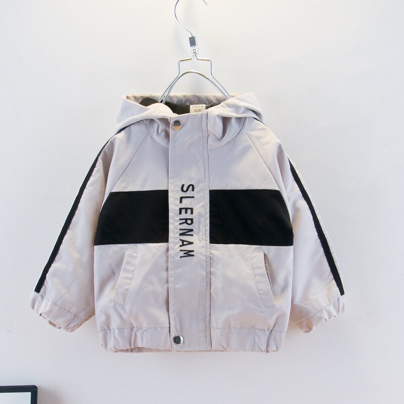 LZH Jungen Kleidung Jacke Neue freundlicher Farbe Passenden Buchstaben verlieren Mäntel Für Jungen Hübsche Oberbekleidung Mit Kapuze Jacke