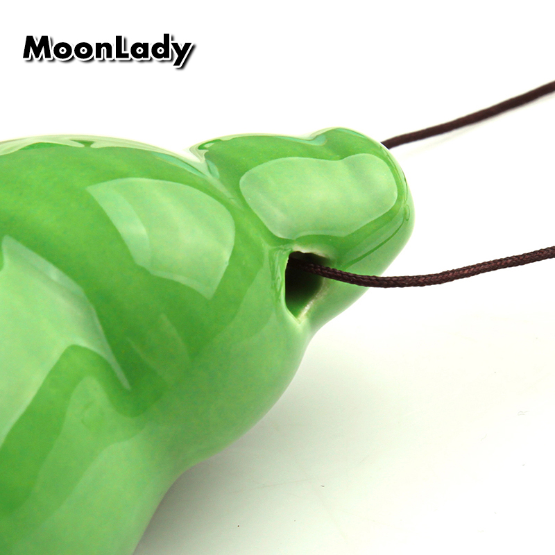 Ocarina 6 Hole Small Conch Ocarina Alto C Tone Beginner Ocarina Tourist Souvenir Teaching Toys Ceramic Pendant