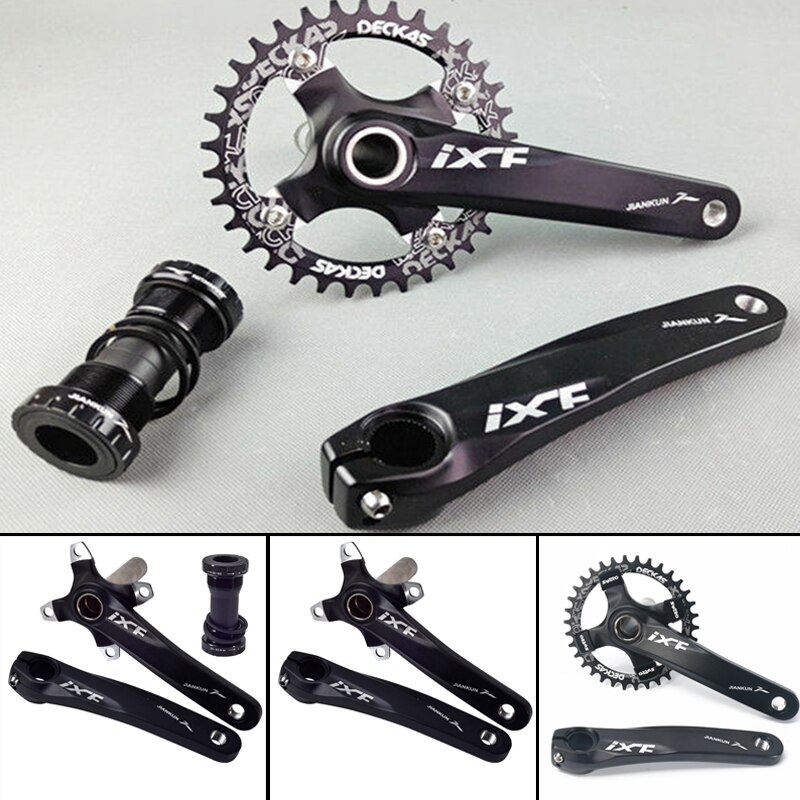IXF MTB Road Bike Bicycle Crankset BCD104 Cranks Arm & Bottom Bracket &Chainring For BCD 104 Bike Upgrade