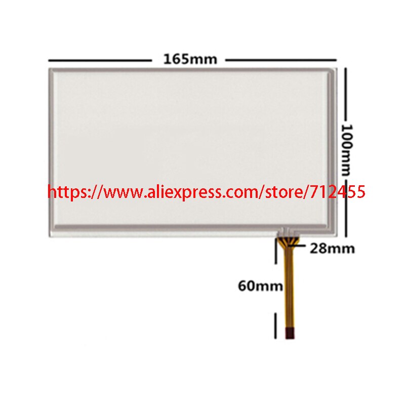 7 & #39 ;& #39 ;inch auto gps navigation touchscreen resistor digitizer zcr -990 fpc -0373 4 pin 165*100mm innolux  at070 tn 90 hsd 070 idw 1