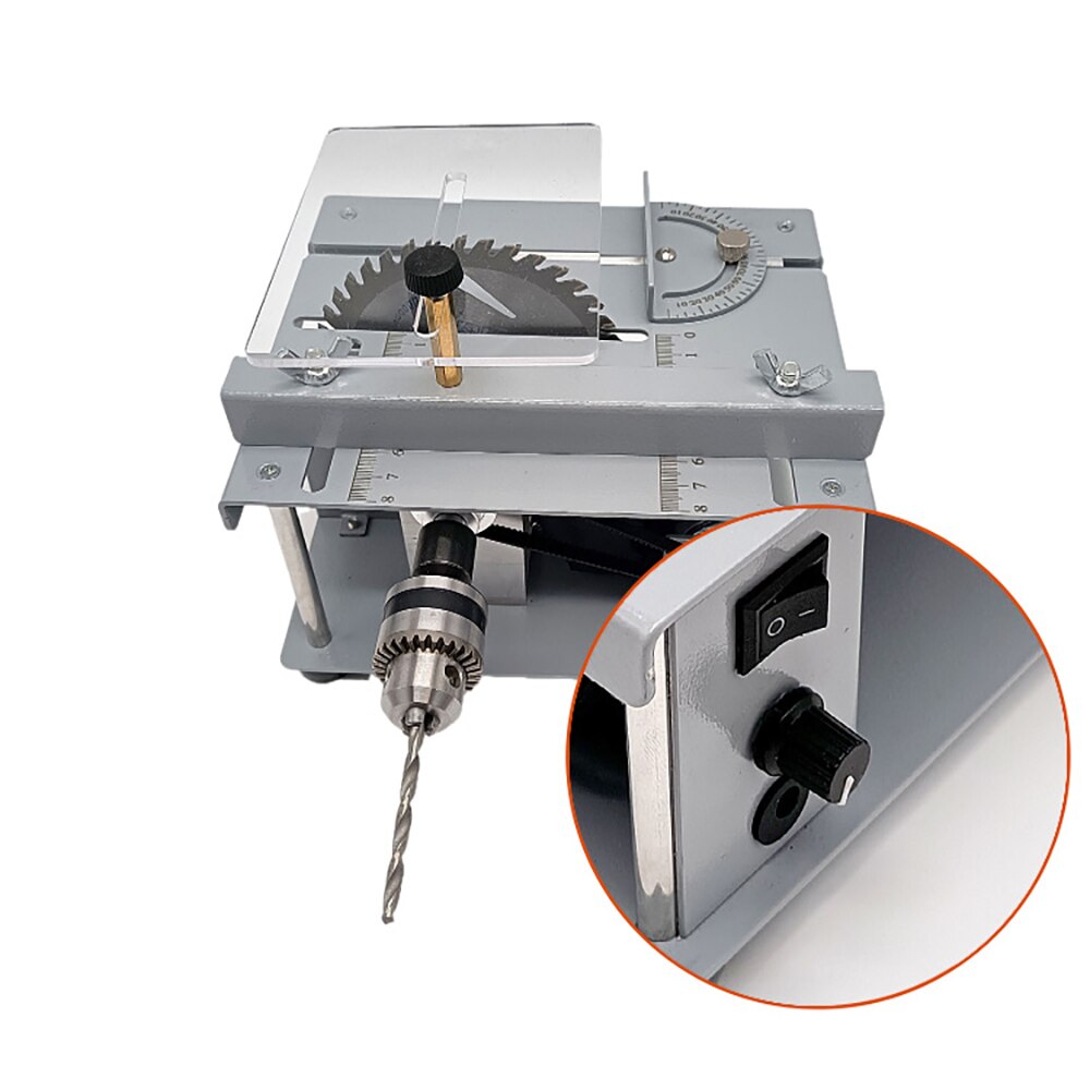 96W/150W Mini Table Saw Small Woodworking Electric Bench Saw Handmade DIY Hobby Model Crafts Cutting Tool