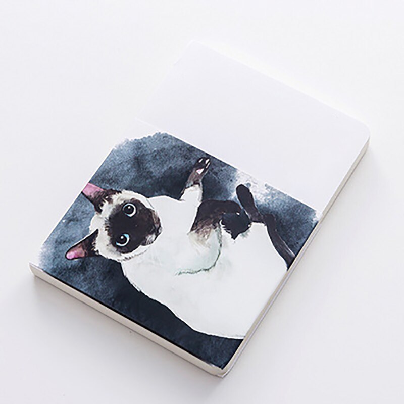 Cute Cat Notebook Paper Sketch Book Office School Supplies Blank Vintage Sketchbook Diary Drawing Painting 80 Sheet: Siam
