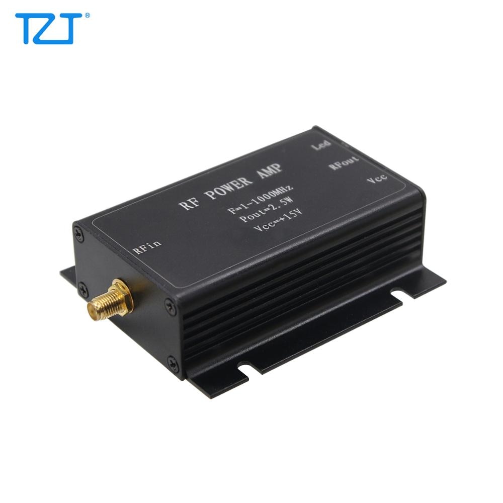 TZT 2.5W RF Power Amplifier 1-1000MHz Radio Frequency Power Amplifier Black