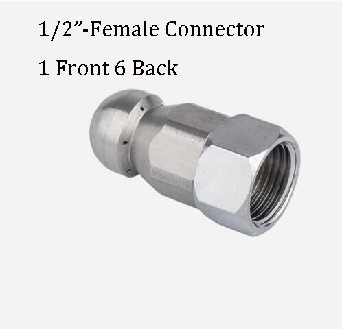 BSPT 1/2"3/4" High Pressure Water Jet Drain Pipe Sewer Cleaning Nozzle Washer High Pressure Pipe Cleaning Sewer Nozzle: Red