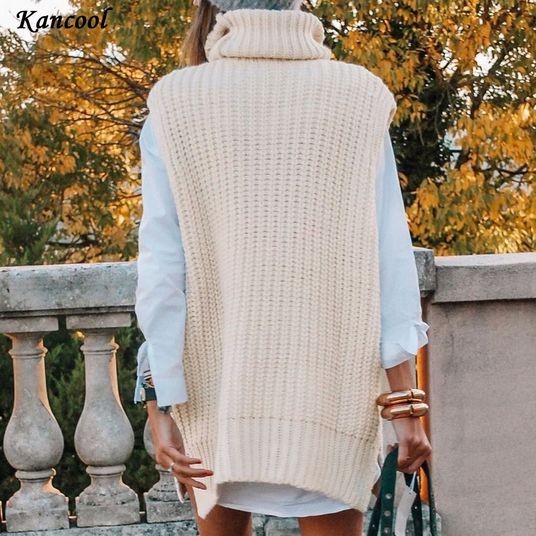 Muyogrt Turtleneck Sleeveless Vest Sweater Women – Grandado