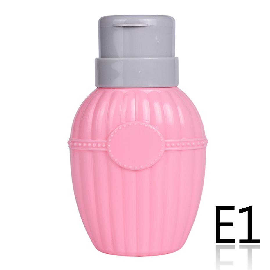 Volledige schoonheid 200ml lege flessen roze navulbare container voor vloeibare alcohol druk pomp dispenser make-up nagelkunst accessoire  ch003: E1