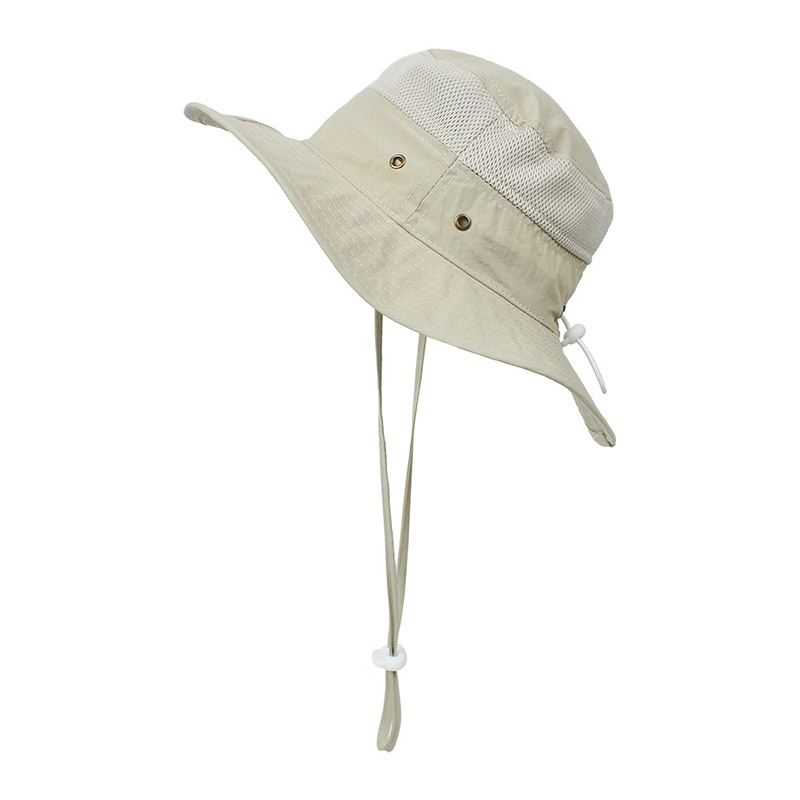 Cappello estivo a secchiello per bambini cappello da spiaggia grande gronda cappello da sole per ragazzi ragazze bambini bambini cappello da pescatore cappello Panama: Beige