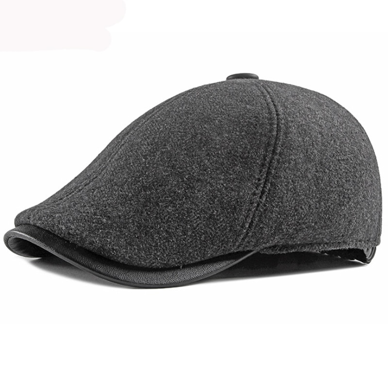 Ht3308 basker män varma vinterhattar med öronklapp manlig murgröna newsboy öronlucka platt keps fleecefodrad baskerhatt män vinterberet keps