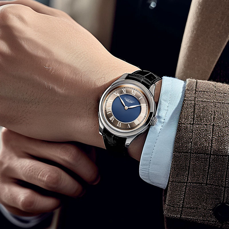 Nieuw automatisch horloge heren student waterdicht heren quartz horloge trendy zakelijk eenvoudig knap horloge