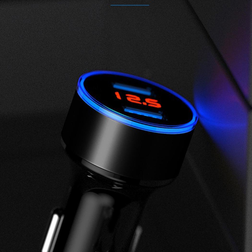 Car Charger 12-24 V 3.1A LED Display Dual USB Quick Car, truck (DC 12 V-24 V) Opladen Auto 0-60C Oplader voor Moblie Telefoon