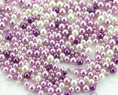 9g/pack 2.5-5mm Mixed Gradient Pearls Without Holes Resin Accessories Jewelry Fillings Mermaid Beads: purple