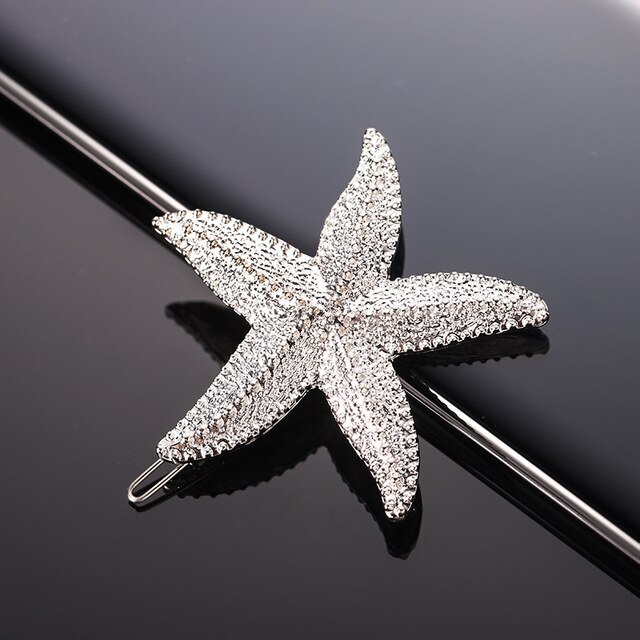 Pinces à cheveux en forme d&#39;étoile de mer pour mariée, élégantes, faites à la main, pour la plage, accessoires pour chapeaux de mariage, Festival, sirène: 1