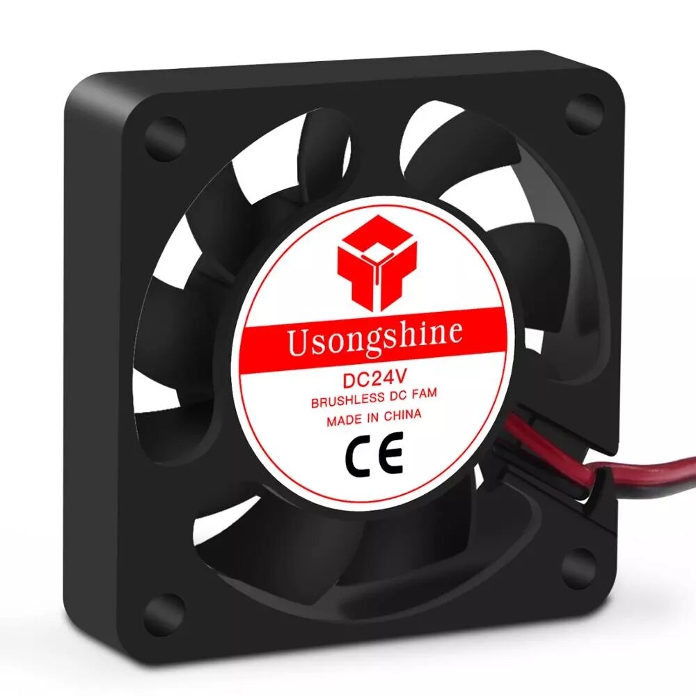 Mini ventilateur de refroidissement sans balais, cc 5V 12V 24V 3010 4010, câble de 30x30/40x40x10mm, radiateur à 2 broches noir pour pièces d&#39;imprimante 3D Reprap