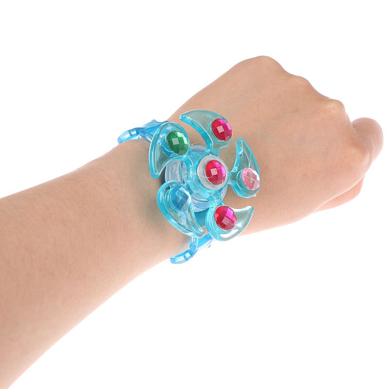 Soft Flash Gyro Bracelet LED Cartoon Lights Glow In The Dark Toys for Kids Children's Luminous Wrist Band Manual Rotating