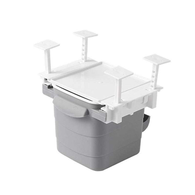 Retractable Plastic Trash Can Kitchen Hidden Waste Bin Cabinet Door Hanging Garbage Can Office Cleaning Tool Waste Sorting E5