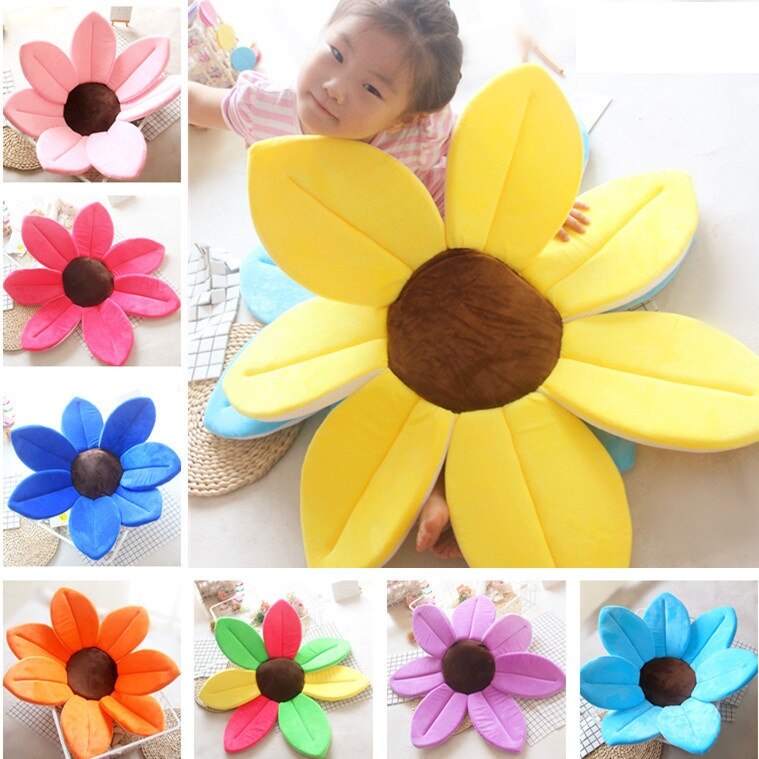 Newborn Baby Bathtub Foldable Blooming Bath Flower Bath Tub for Baby Blooming Sink Bath For Baby Play Bath Sunflower Cush