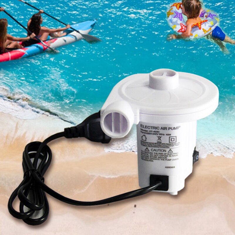 Elektrisk luftpumpe bådpumpe elektrisk pumpe blæser puste op tømning af pumpe til luftseng båd legetøj camping legetøj luft seng -eu stik