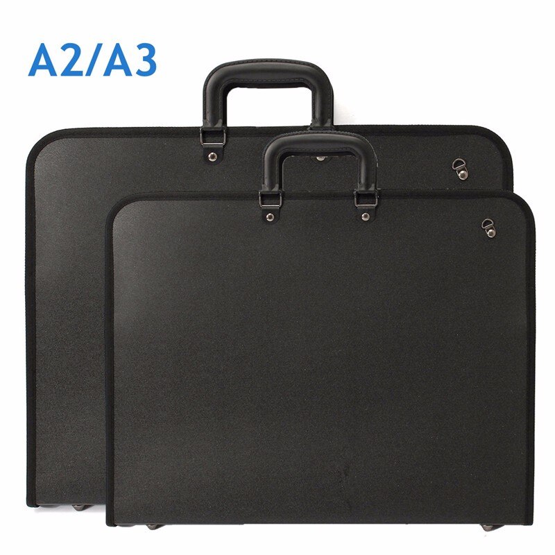 1pcs A2 A3 Vinyl Artist Portfolio Drawing Painting Storage File Folder Plastic Document Carry Case for Art Set Supplies