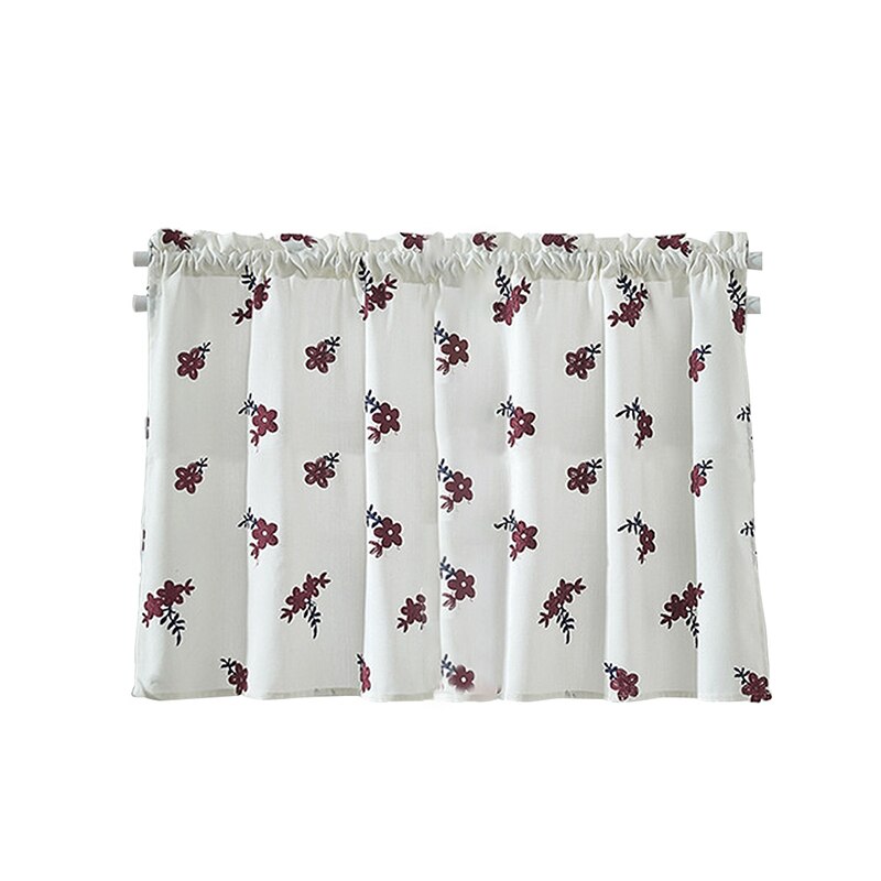 Rideau court imprimé Floral, demi-rideau transparent pour cuisine et salon, , pour panneau de fenêtre, décoration de chambre à coucher: A Short Curtain / 74x61cm
